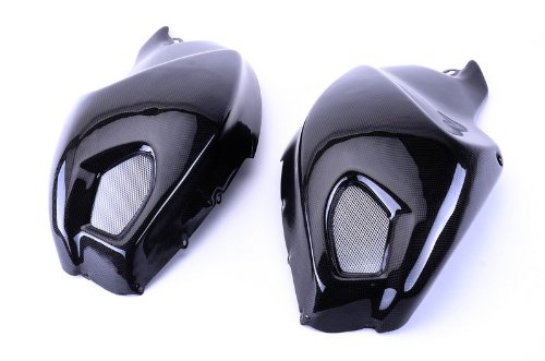 Bestem CBDu-696-TSP Black Carbon Fiber Motorcycle Side Tank Covers for Ducati Monster 696/796/1100 - Durable Protection & Stylish Upgrade for Bike Enthusiasts | Perfect for Daily Commuting & Weekend Rides