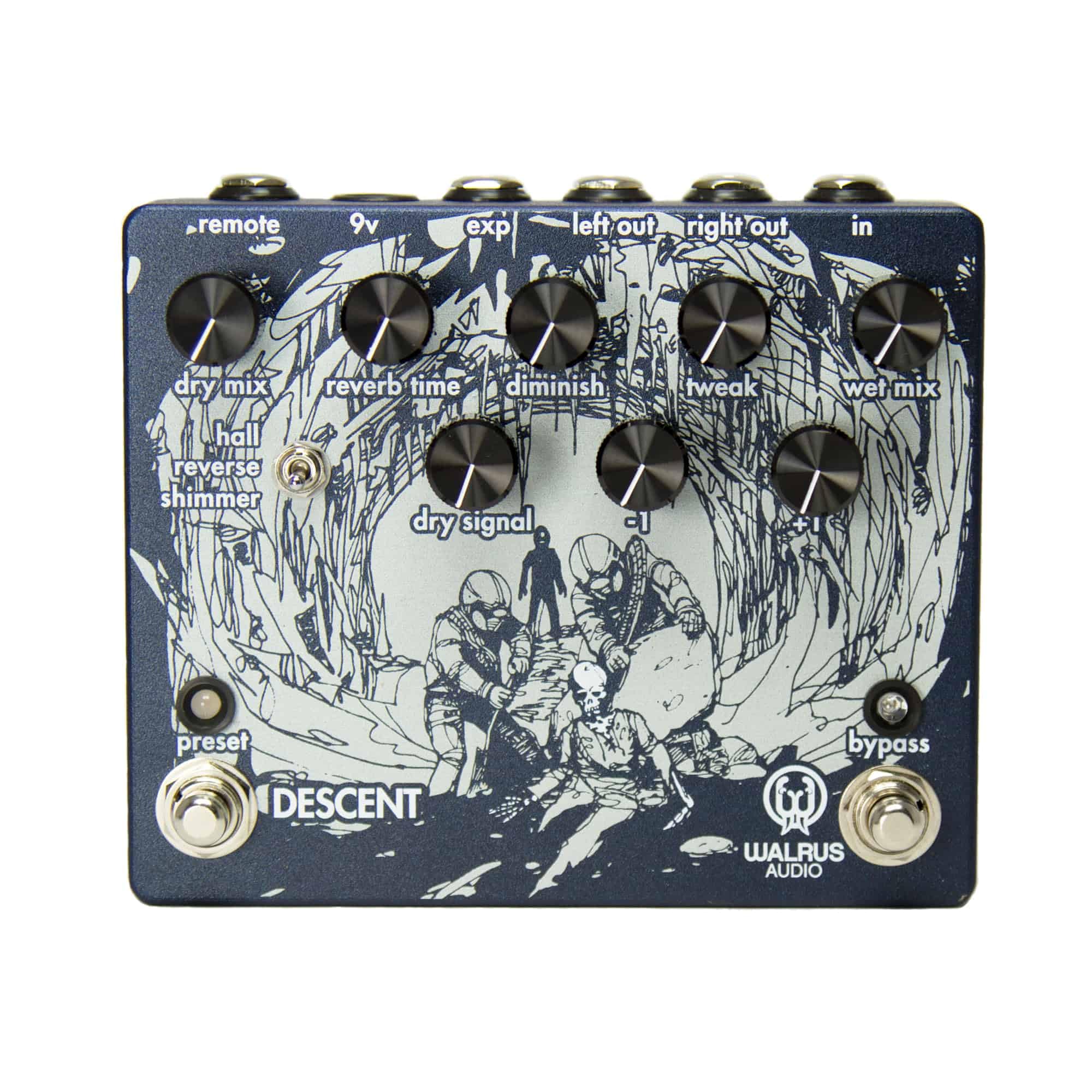 Walrus Audio Descent Reverb & Octave Machine Pedal - Premium Guitar Effects for Ambient, Shoegaze & Experimental Music