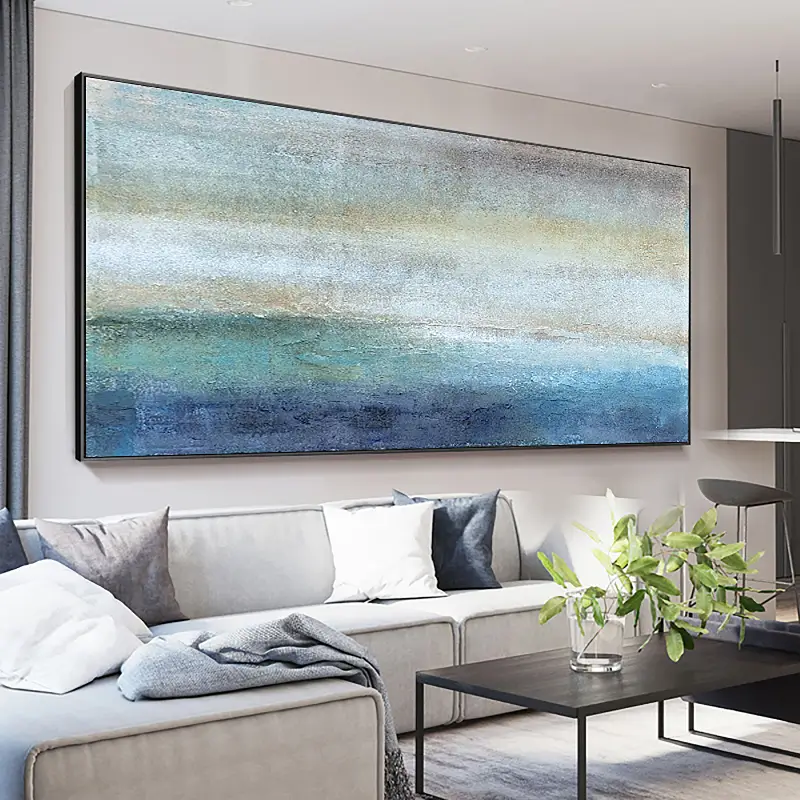 Ocean and Sky Painting #OS 024 - Handmade Seascape Wall Art for Home Decor, Office, or Gift - Perfect for Living Room, Bedroom & Coastal Themed Spaces