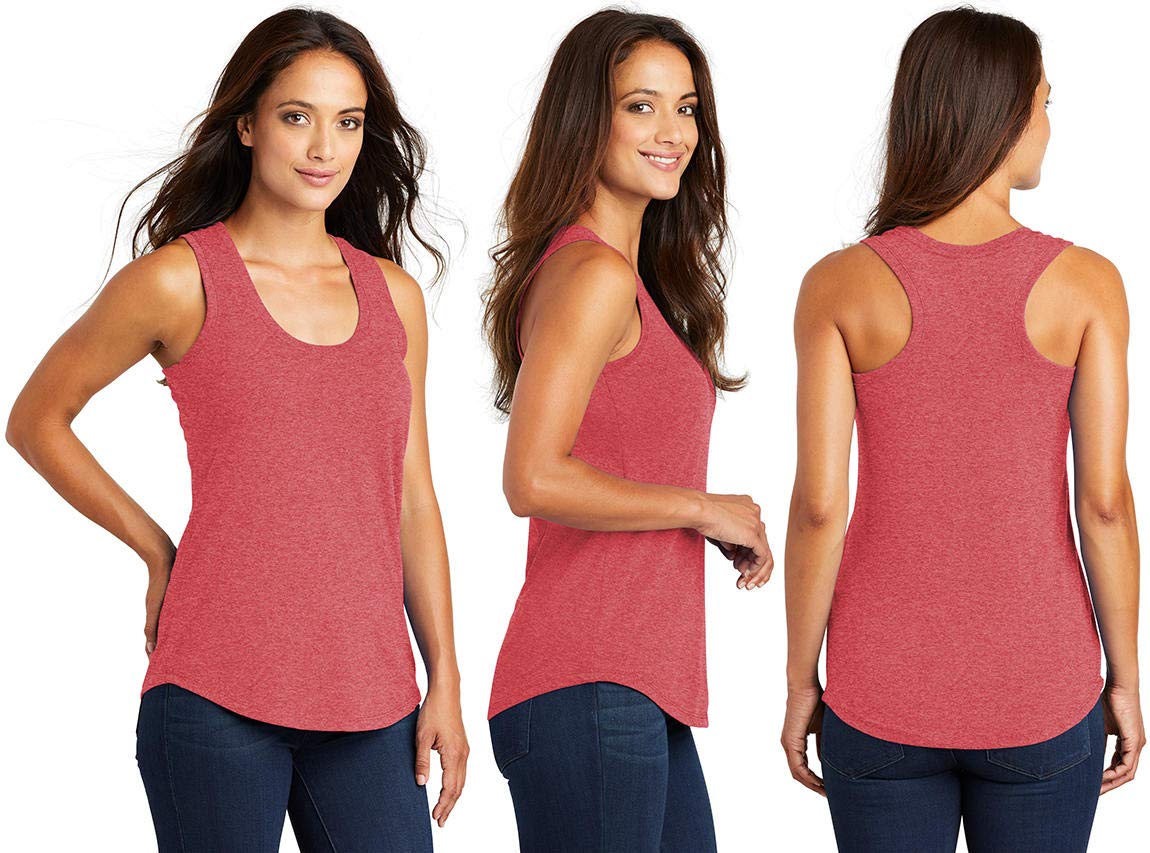 Funny MILF Mom in Love with Fitness Tri-Blend Tank Top for Women - Gym, Workout & Casual Wear