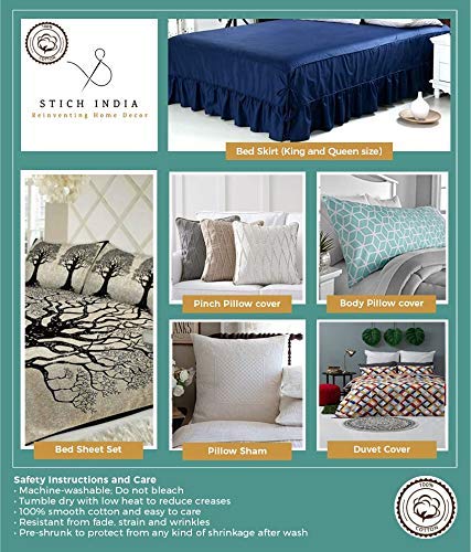 Luxury 600TC Egyptian Cotton Pinch Pleated Pillow Shams - Queen Size 20x30, Set of 2 for Bedroom Decor