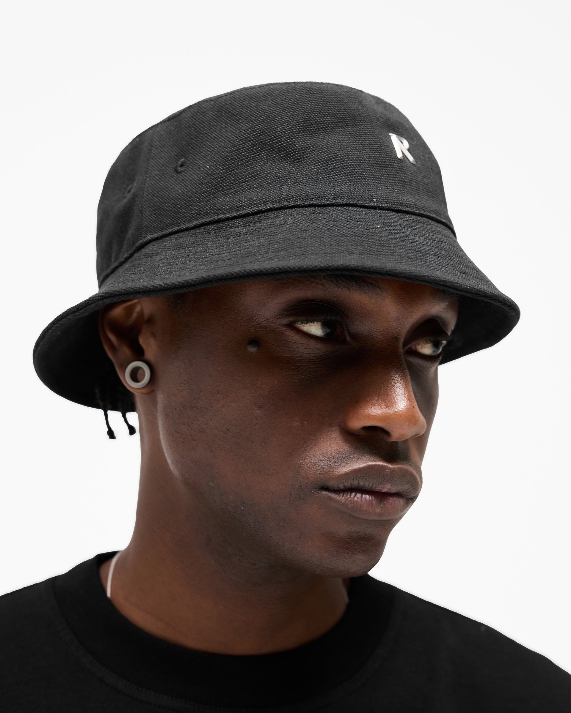 Stylish Initial Bucket Hat in Jet Black - Perfect for Outdoor Activities & Fashion Statements