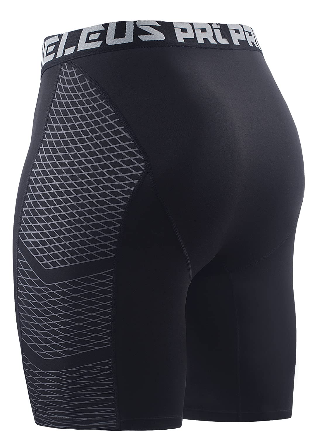 NELEUS 3-Pack Men's Compression Shorts - Moisture Wicking, Breathable & Anti-Chafing Workout Underwear for Running, Gym & Sports Activities