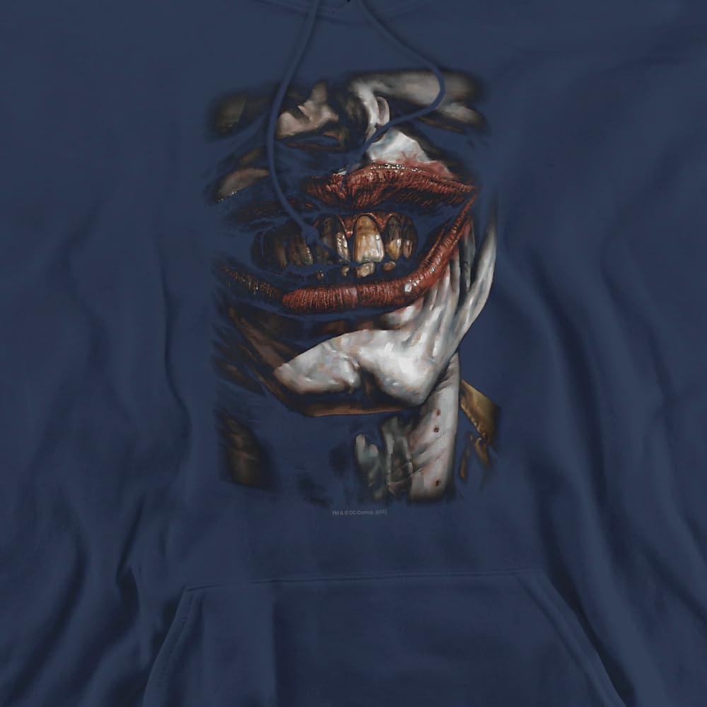 Trevco Batman Smile of Evil Unisex Adult Pullover Hoodie - Superhero Graphic Sweatshirt for Men & Women - Perfect for Cosplay, Halloween & Casual Wear