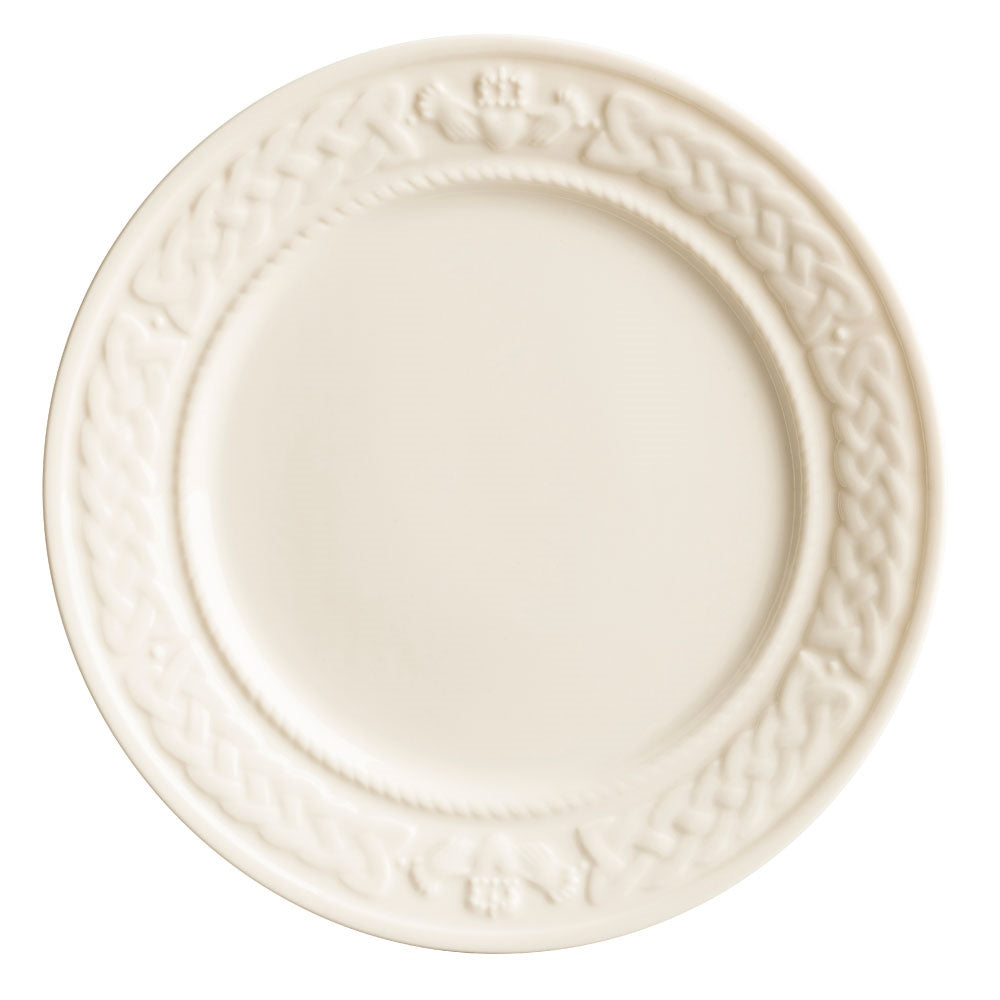 Belleek Classic Claddagh Accent Plate - Irish Ceramic Decorative Plate for Dining, Wall Decor & Gift Giving - Perfect for St. Patrick's Day, Weddings & Home Decor