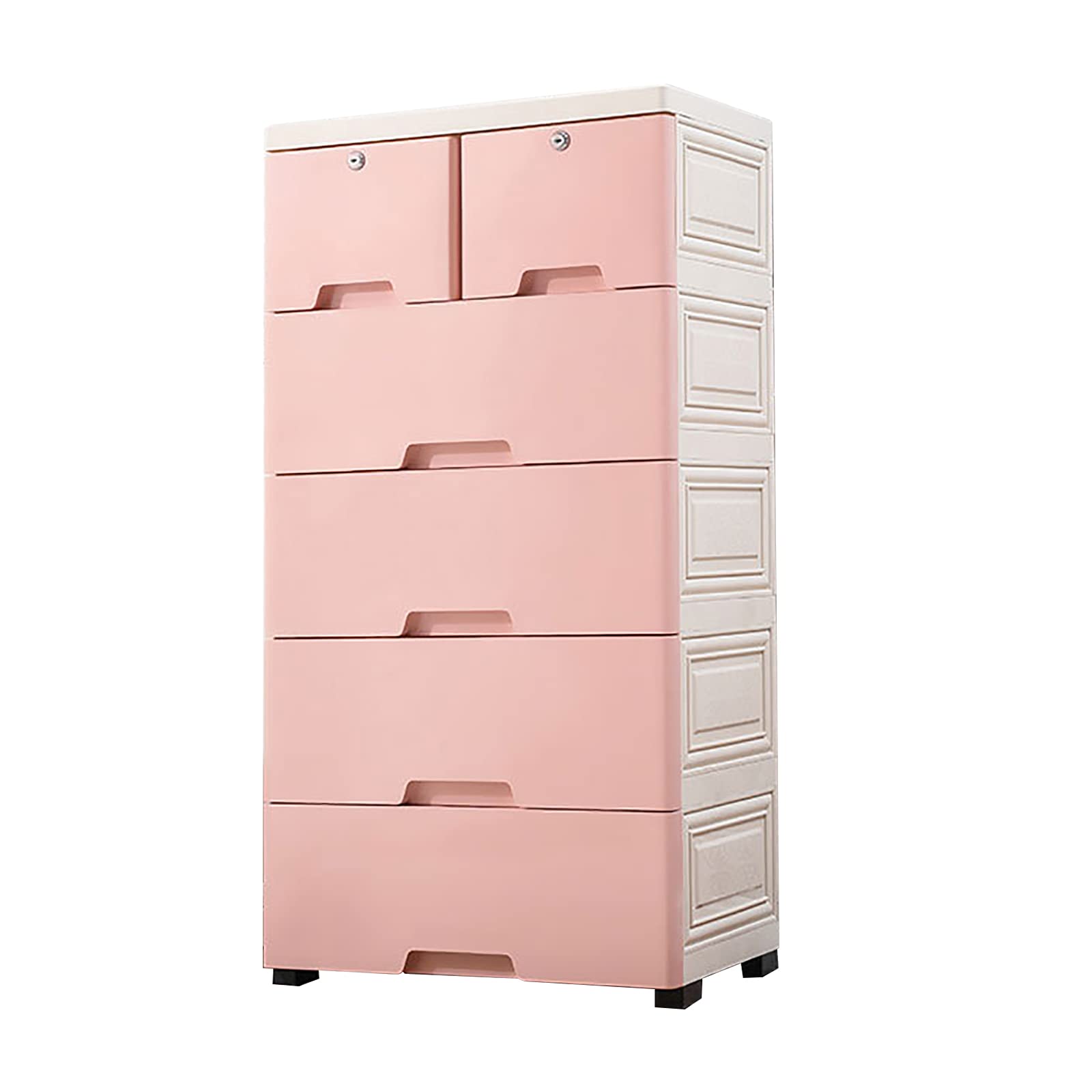 KPfaster 6-Drawer Rolling Storage Cabinet - Pink for Home, Office & Bedroom