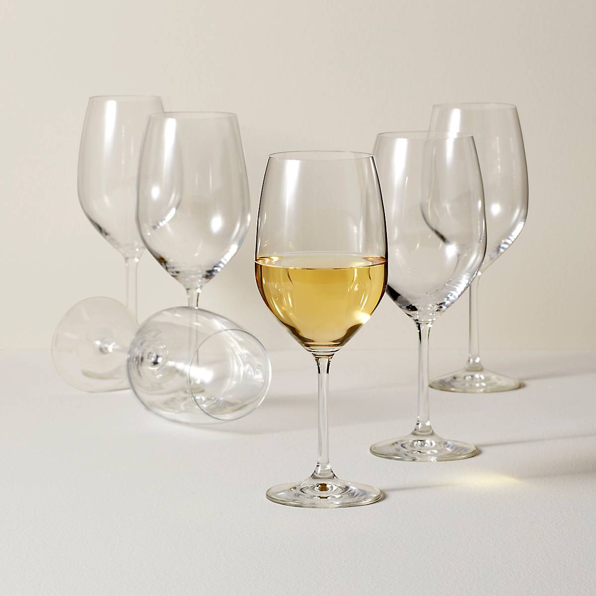 Premium Tuscany Classic White Wine Glasses Set of 6 - Elegant Crystal Stemware for Chardonnay, Sauvignon Blanc & Riesling - Perfect for Dinner Parties, Weddings & Wine Tasting Events