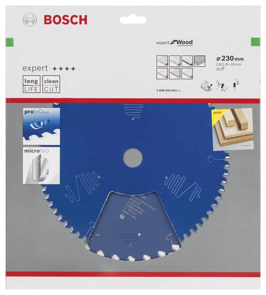 Bosch 2330018 7-1/4 Inch Circular Saw Blade with 24 Teeth - Premium Carbide Tipped for Fast, Smooth Cuts - Ideal for Woodworking, Plywood, and DIY Projects
