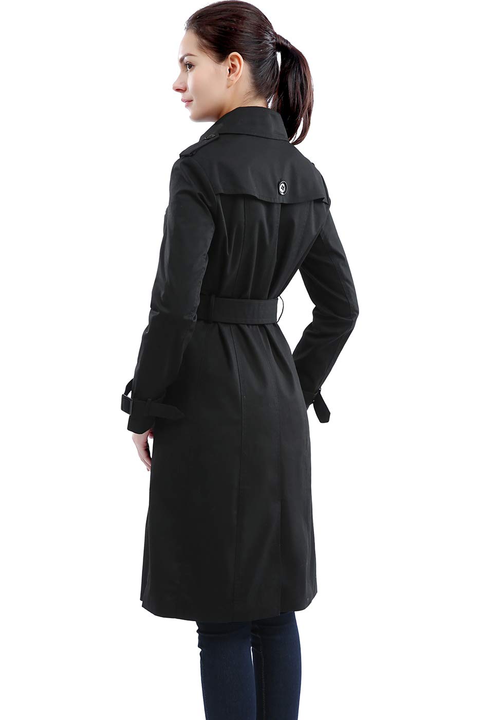 BGSD Women's Waterproof Classic Hooded Long Trench Coat - Stylish Raincoat for Outdoor Activities, Commuting & Travel