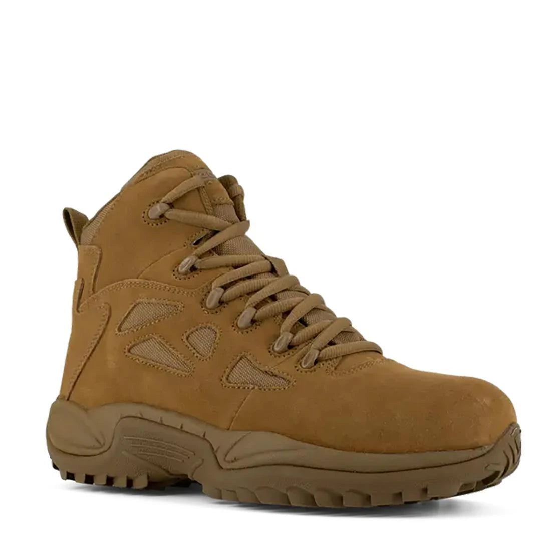 Rapid Response RB 6-Inch Composite Toe Side Zip Tactical Work Boots - Coyote Brown | Military & Construction Safety Shoes for Men