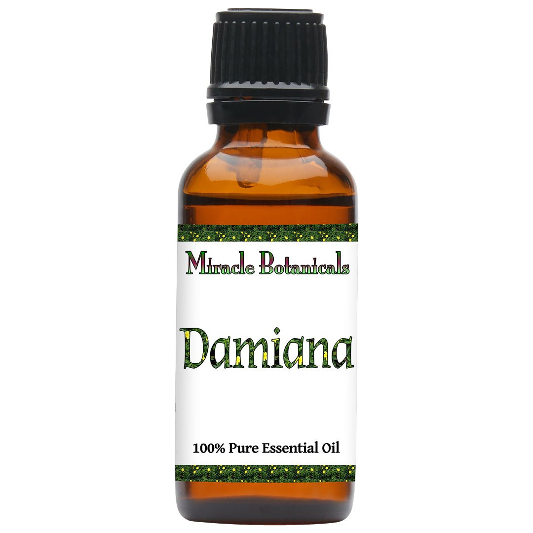 Pure Damiana Essential Oil (Turnera Diffusa) - 100% Natural Aromatherapy Oil for Relaxation & Stress Relief - Perfect for Massage, Diffuser & DIY Skincare