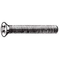 8mm Property Class 4.8 Steel Machine Screw - Flat Head Zinc Plated (Pack of 10) - Ideal for DIY Projects, Furniture Assembly & Automotive Repairs