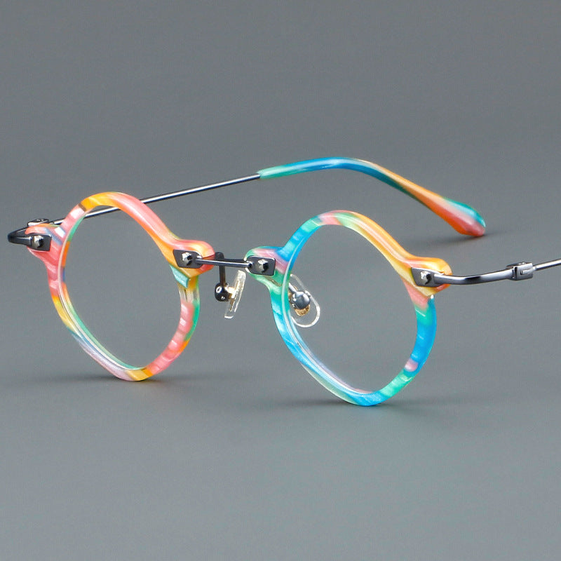 Vintage Retro Metal Diamond Frame Glasses - Classic Flat Eyeglasses 5822 for Women & Men | Perfect for Reading, Fashion, and Everyday Wear