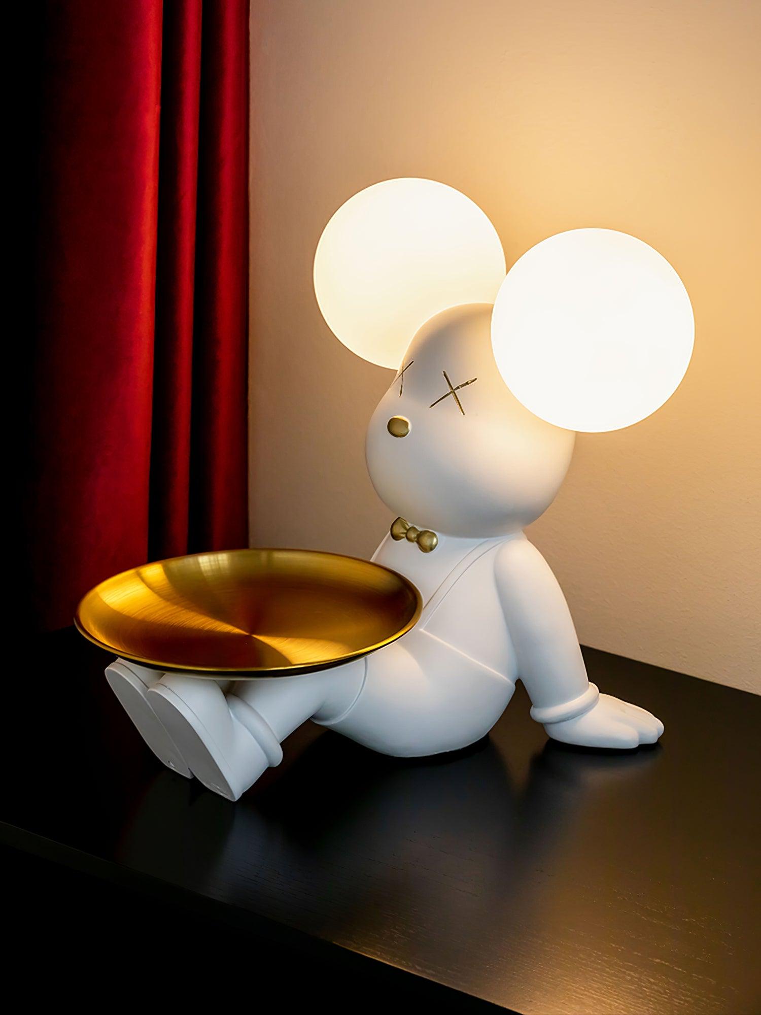 Violent Bear Tray Desk Lamp - Adjustable LED Reading Light with USB Charging Port for Office, Study & Bedroom - Perfect for Night Reading, Working & Relaxing