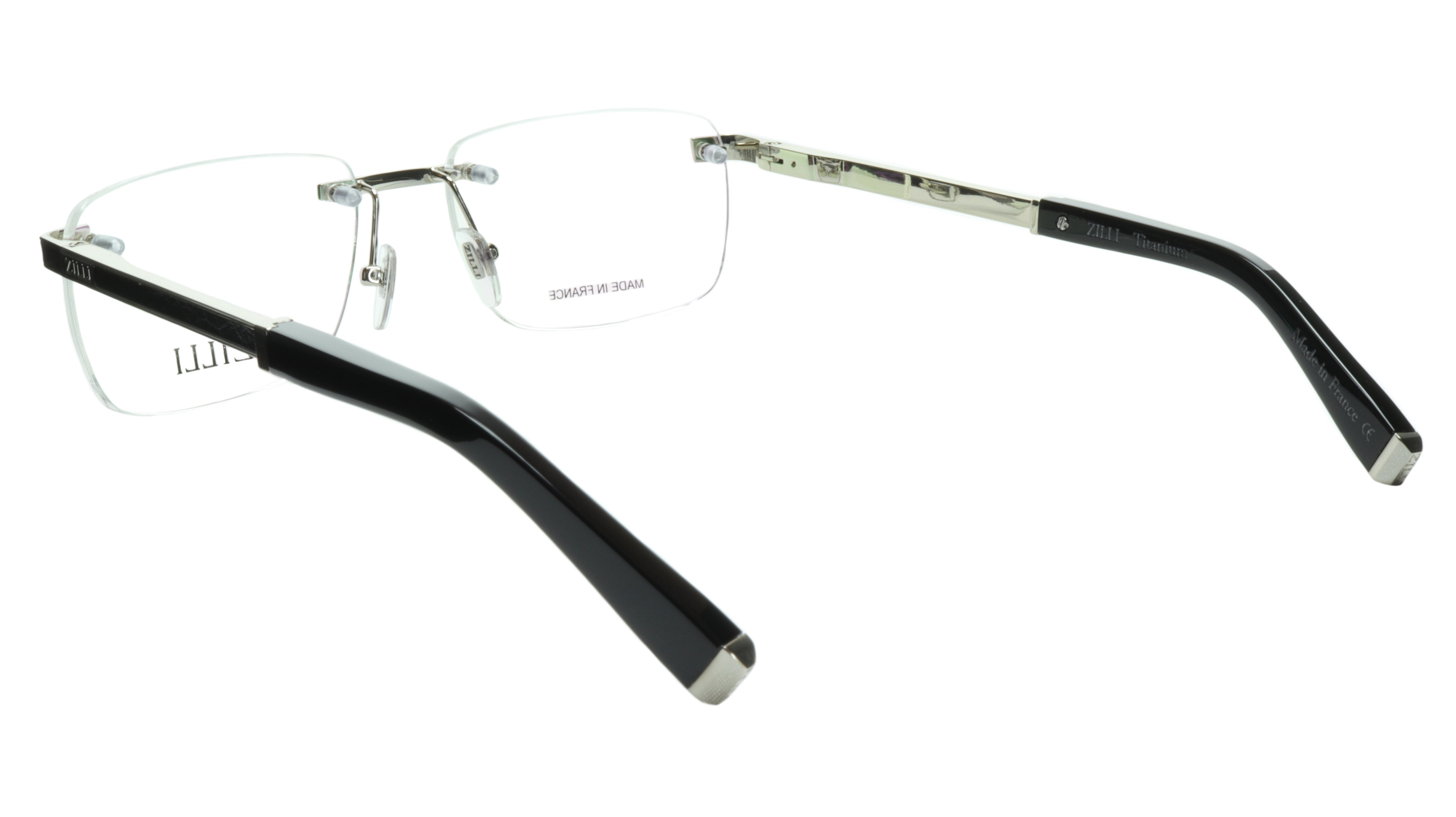 ZILLI Titanium Acetate Eyeglasses Frame - Silver French Made ZI 60034 C07 | Lightweight & Durable Glasses for Work, Reading & Fashion