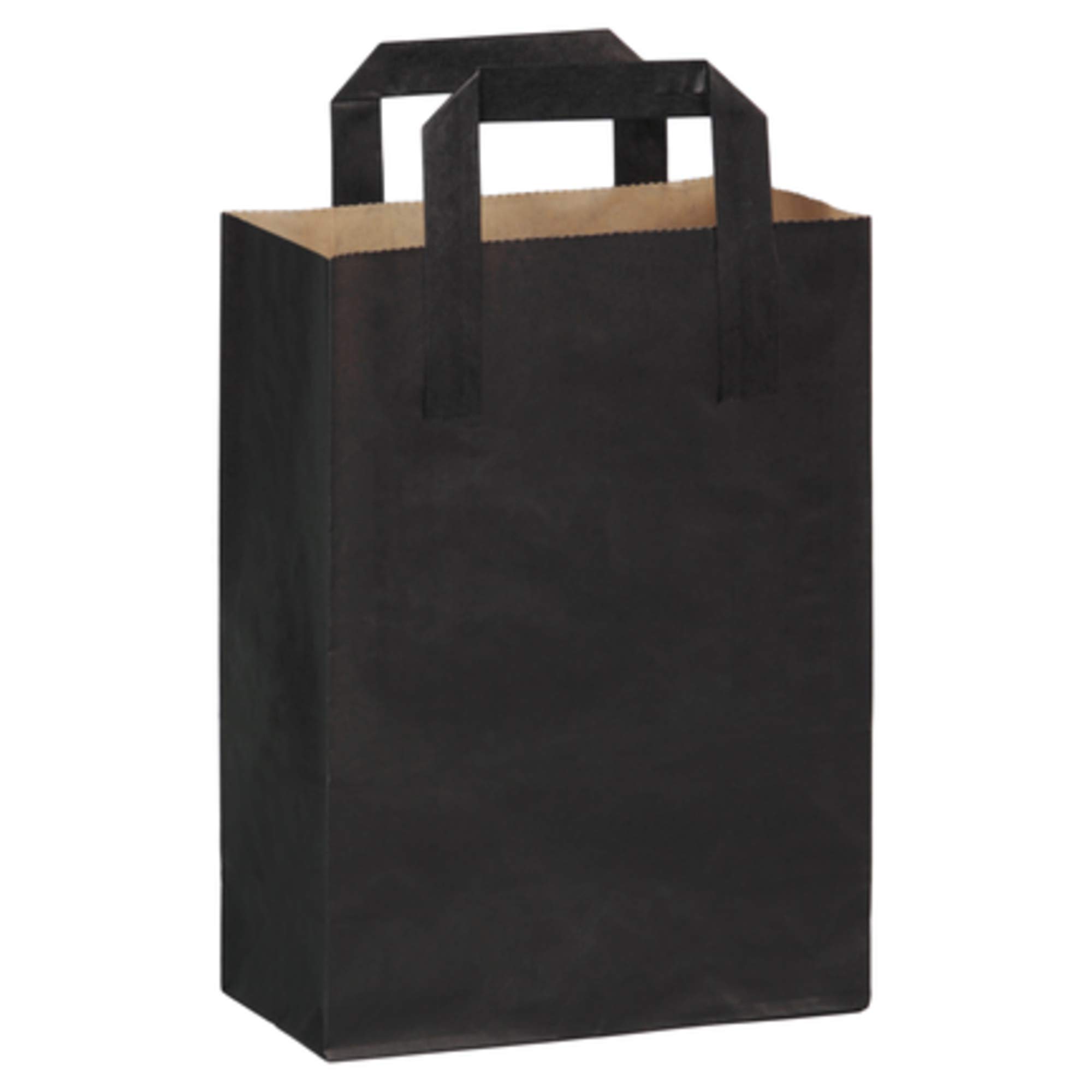 Premium Black Kraft Party Favor Bags with Handles - 6.8