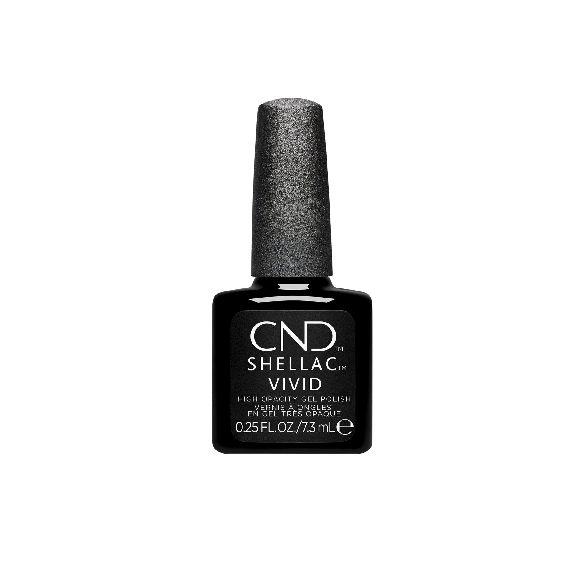CND Shellac Nail Polish - Black Tuxedo (0.25 fl oz) | Long-Lasting Gel Nail Color for Salon-Quality Manicures at Home | Perfect for Weddings, Parties & Special Occasions