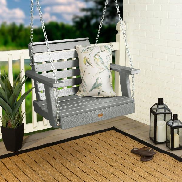 Weatherly Single Seat Swing - Outdoor Porch Swing for Patio, Garden, Backyard - Comfortable Hanging Chair with Durable Steel Frame - Perfect for Relaxing, Reading, and Enjoying Nature