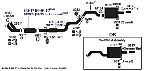 AP Exhaust Muffler 3581 - Durable Car Exhaust System for Smooth Rides