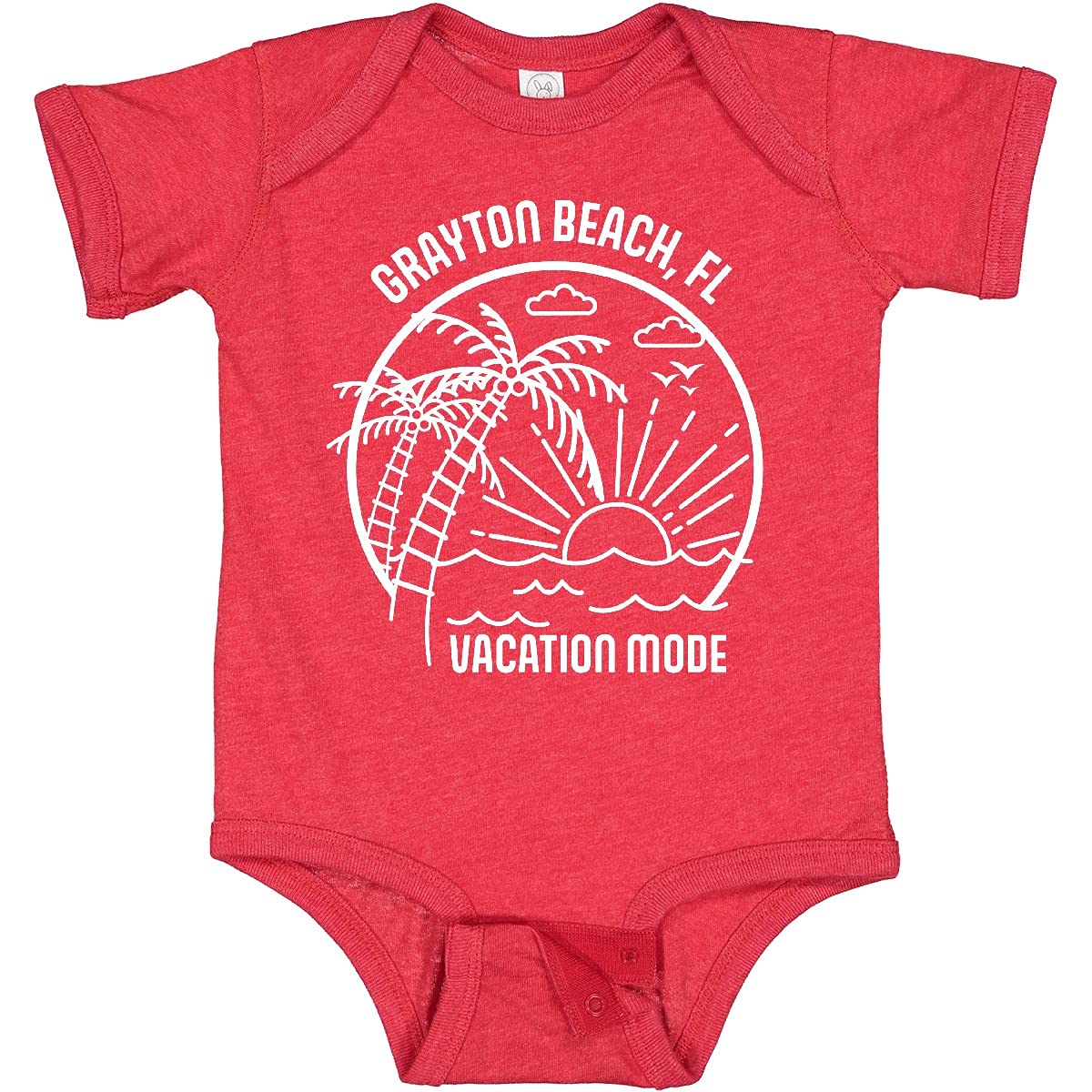 Inktastic Summer Vacation Mode Grayton Beach Florida Baby Bodysuit - Soft Cotton Infant Onesie for Beach Trips & Family Vacations