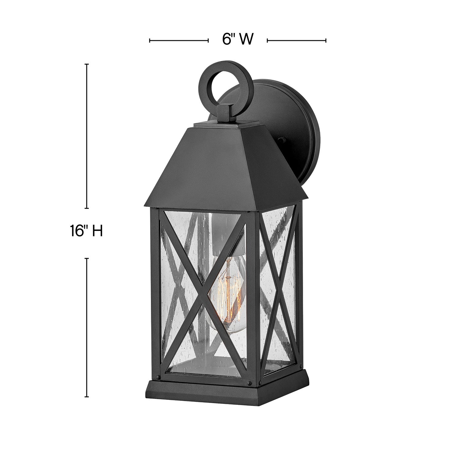 Briar LED Wall Mount Light Fixture in Museum Black - Modern Lighting for Living Room, Bedroom, and Hallway