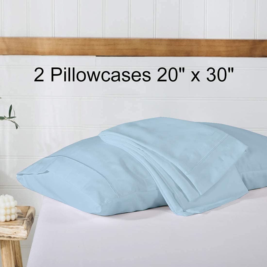 Queen Size Sheet Set - 4 Piece 1800 Thread Count Luxury Bed Sheets - Ultra Soft Brushed Microfiber, Deep Pocket, Wrinkle Free & Breathable - Light Blue - Perfect for Master Bedroom, Guest Room or Dorm