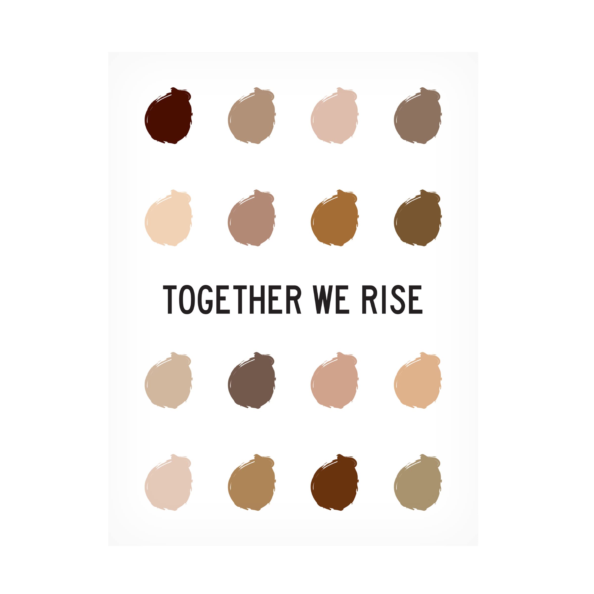 Trademark Fine Art 'Together We Rise' Canvas Wall Art by Tenisha Proctor - Inspirational Home Decor for Living Room, Bedroom & Office
