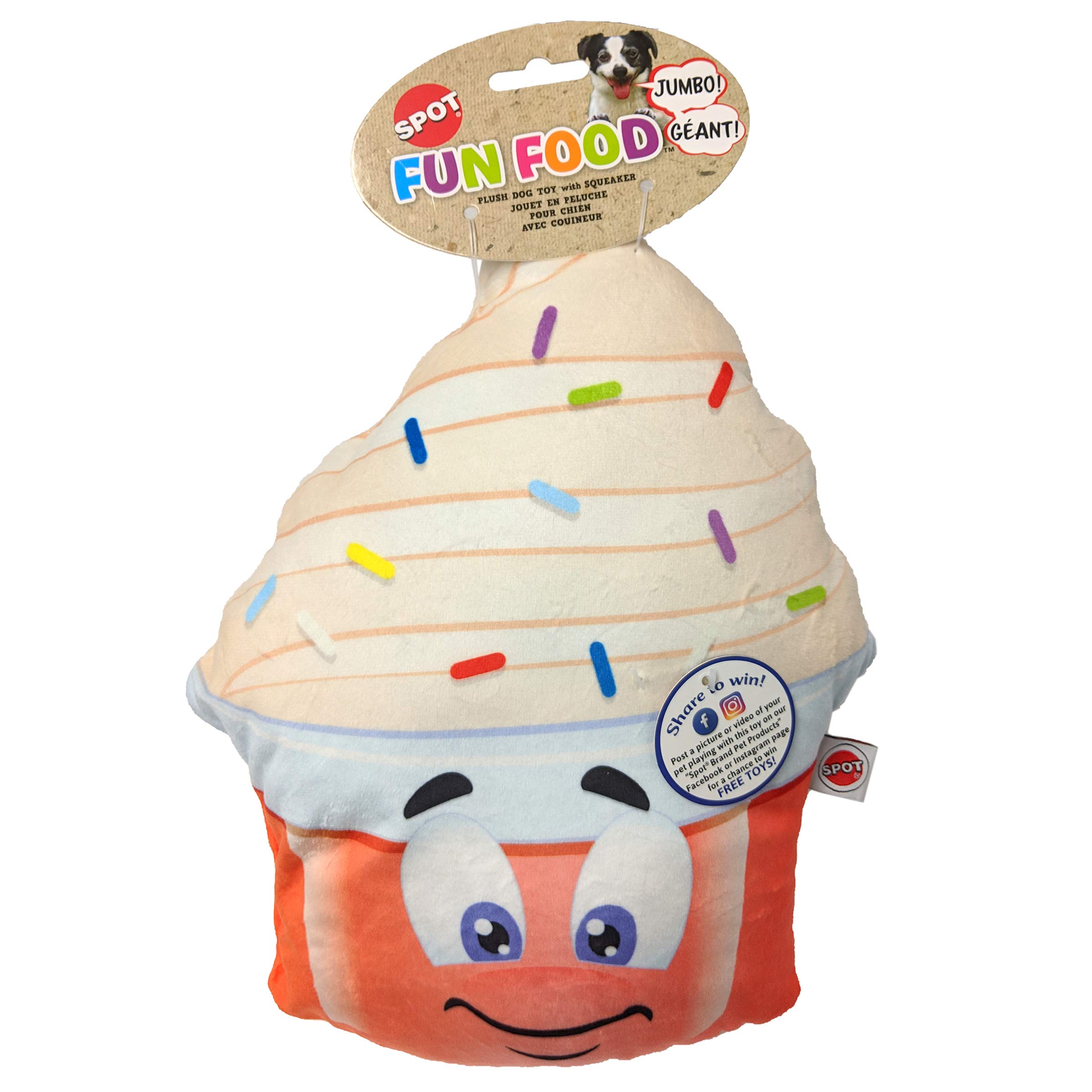 Jumbo Size Fun Food Plush Dog Toy - 11