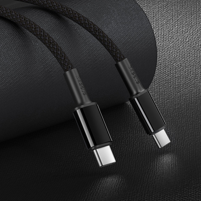 Baseus 100W 2M USB C to USB C PD Fast Charging Cable - Black | Supports 100W (20V/5A) Power Delivery | Compatible with MacBook Pro, iPad Pro, Galaxy S23 & More | Fast Charge Laptop, Phone & Tablet