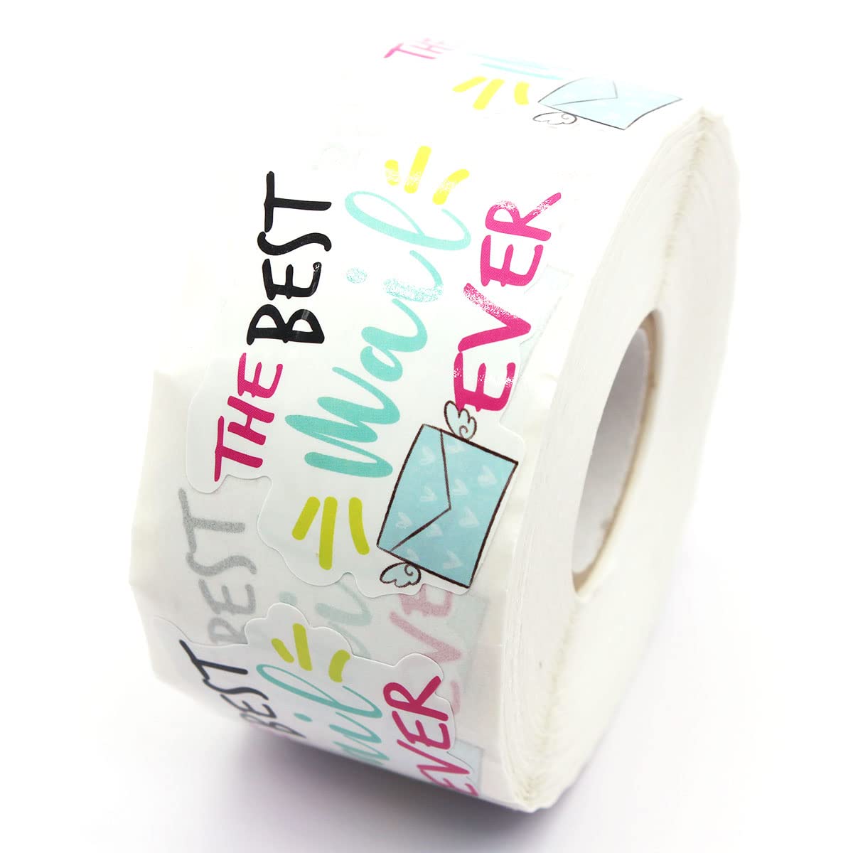 Wailozco Premium Thank You Stickers - Handmade Small Business Labels for Online Retailers & Handmade Goods (500 Labels/Roll) - Perfect for Packaging, Envelopes & Etsy Shop Branding