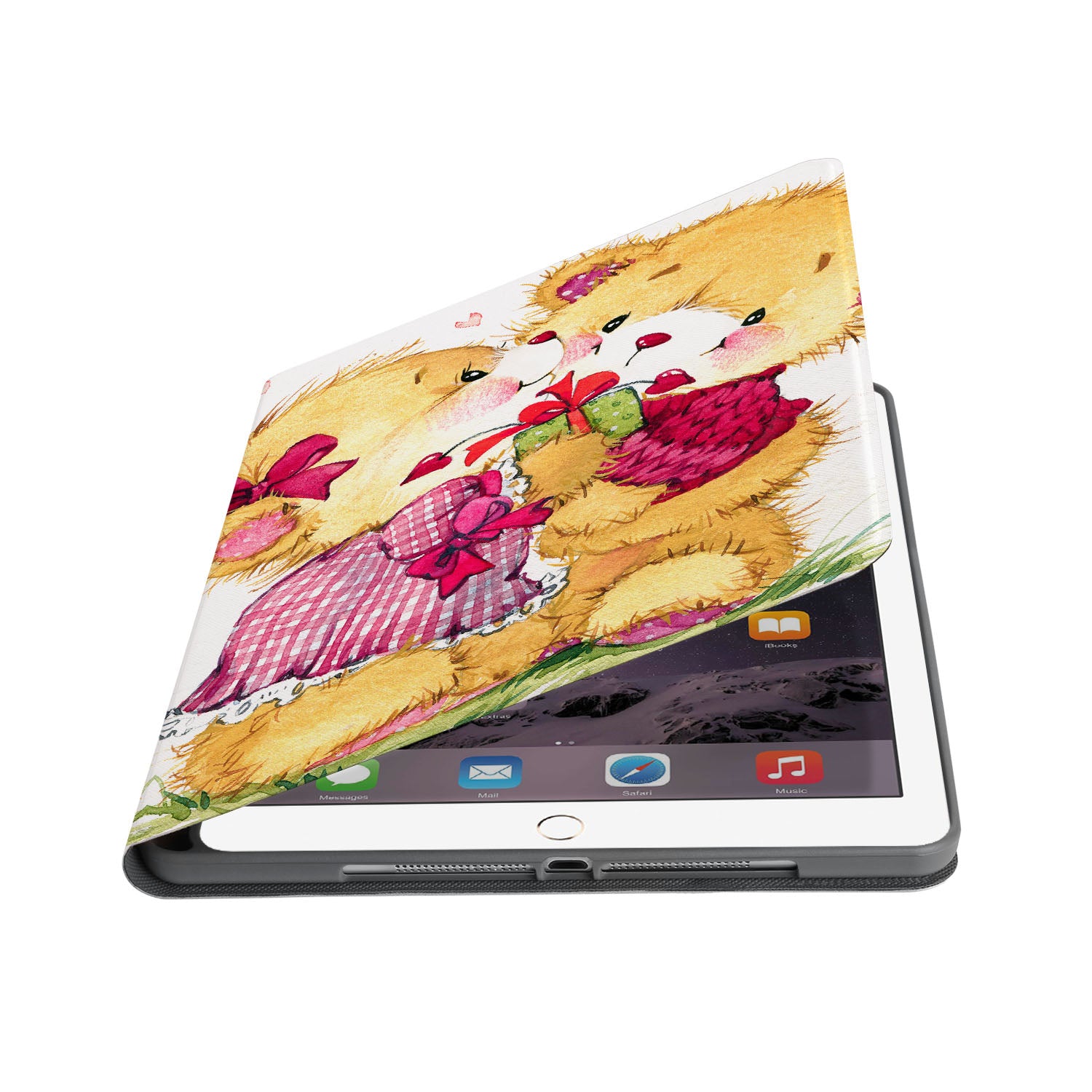 Premium iPad Folio Case with Bird Design - Slim Protective Cover for iPad Pro/Air/Mini - Perfect for Work, Travel & School Use