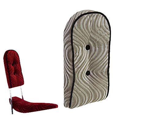 Lowrider Bike Sissy Bar Back Cushion - Velour Silver Pad for Comfortable Cruiser & Chopper Bicycle Seats | Perfect for Long Rides, Custom Builds & Vintage Motorcycle Style