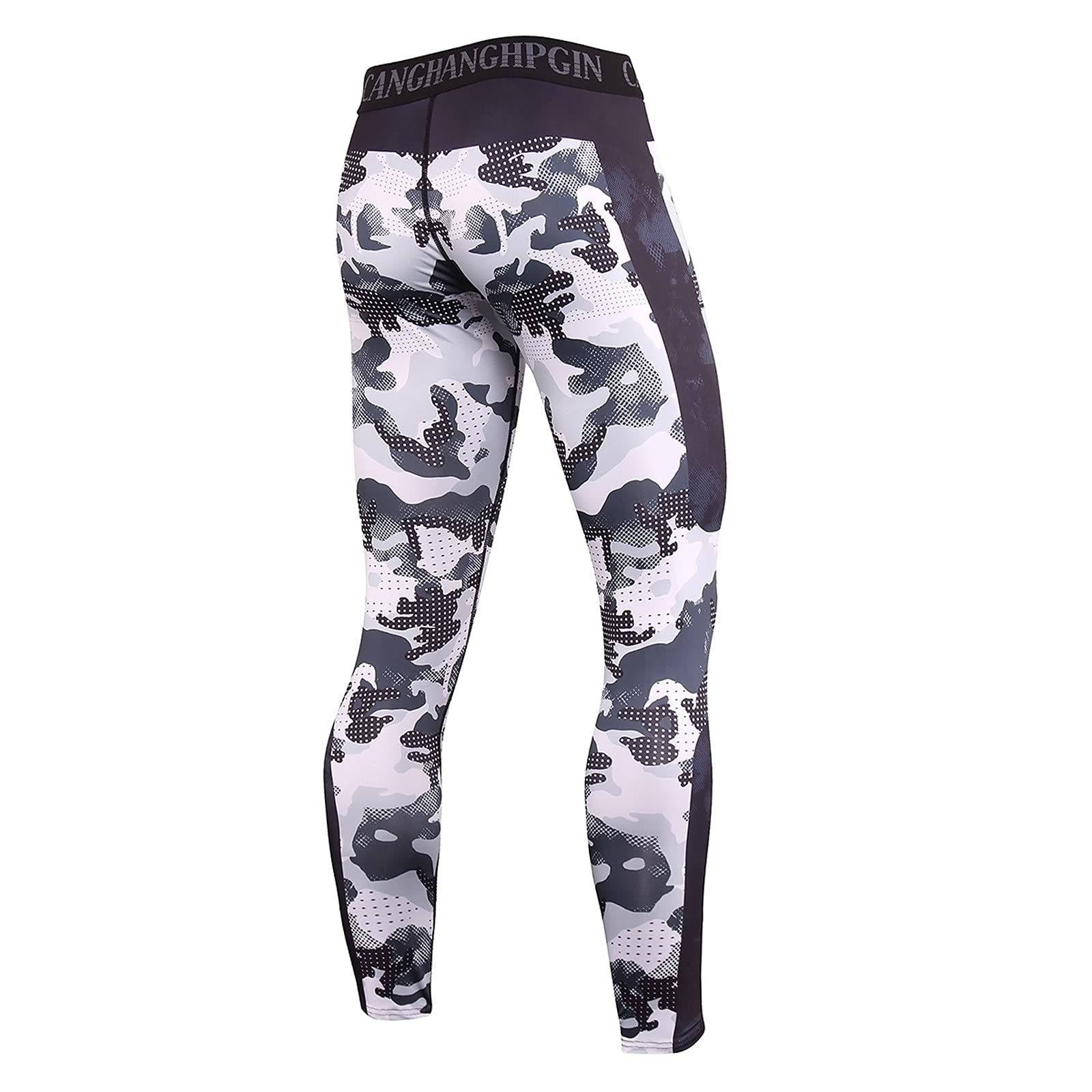 Fossean Men's Cool Dry Compression Leggings for Running & Training