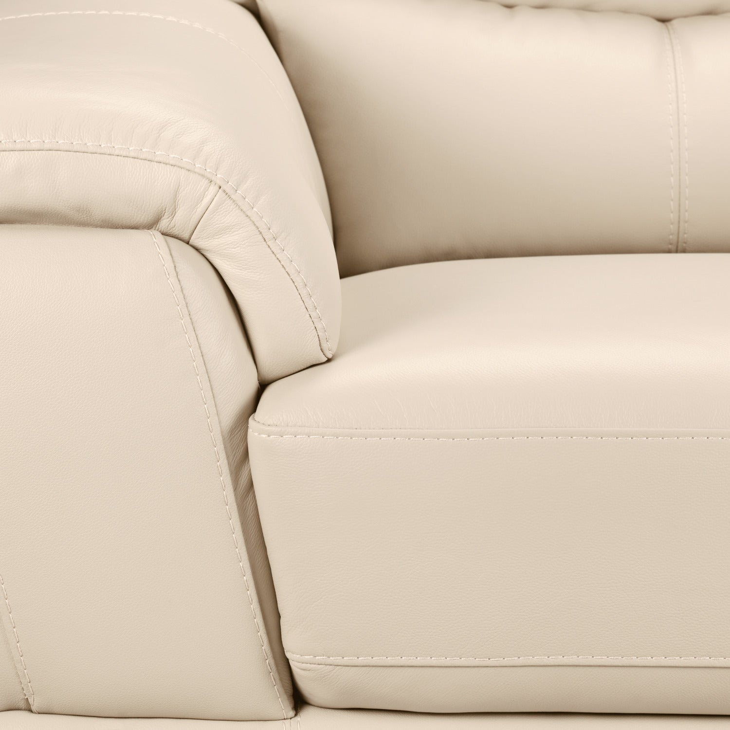 Braylon Genuine Leather Recliner Chair in Bisque - Premium Comfort for Living Room, Home Theater & Office Relaxation