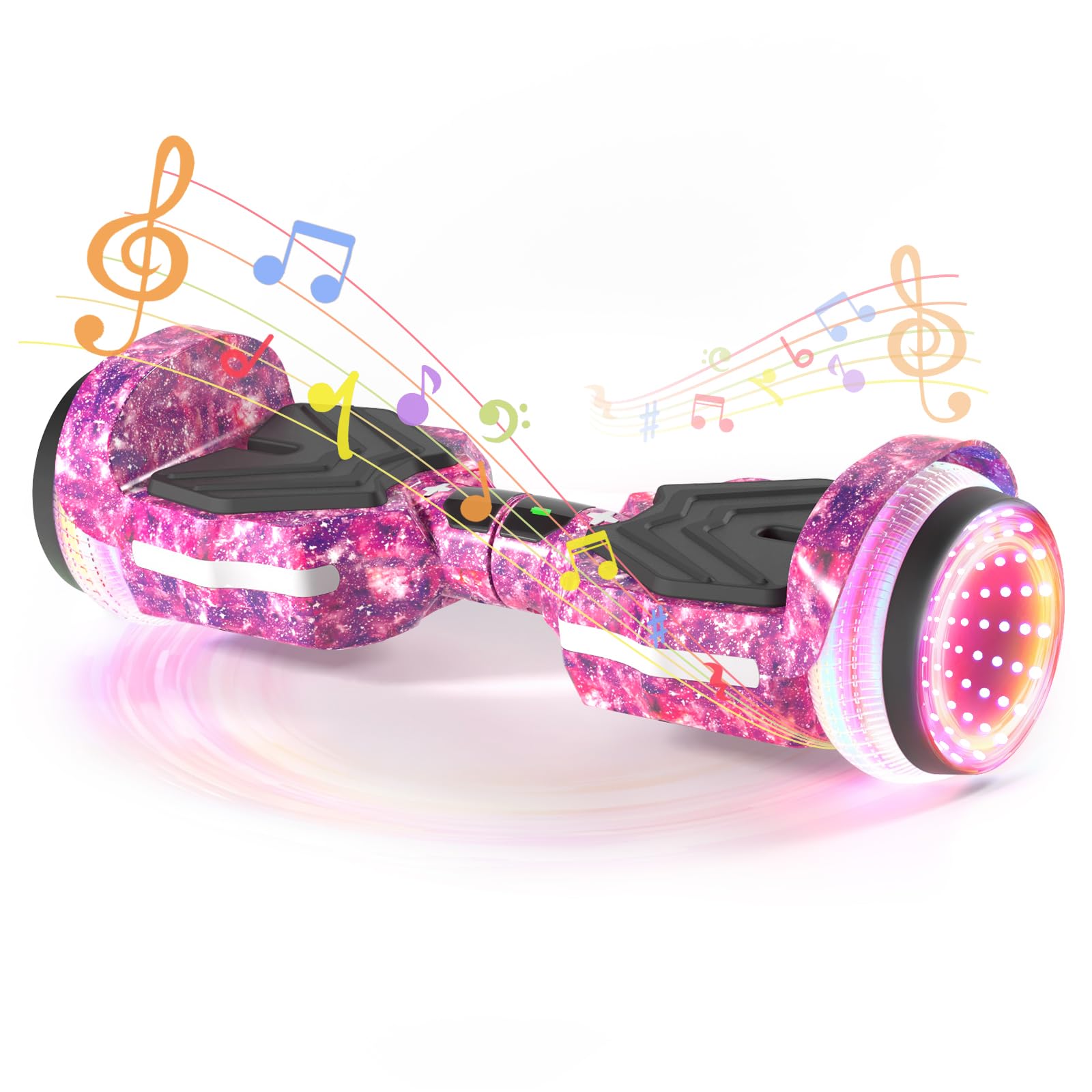 Electric Scooter with Colorful LED Light-Up Wheels, Bluetooth Speakers & APP Control - Dual 250W Motors, 8.5 mph Speed & 8.5 Mile Range - Perfect for Commuting, Campus Travel & Family Fun - Great Gift for Kids, Adults, Boys & Girls