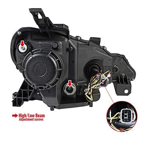 13-16 Black LED Sequential Projector Headlights with Turn Signal - 2PC Set for Enhanced Night Driving & Style Upgrade