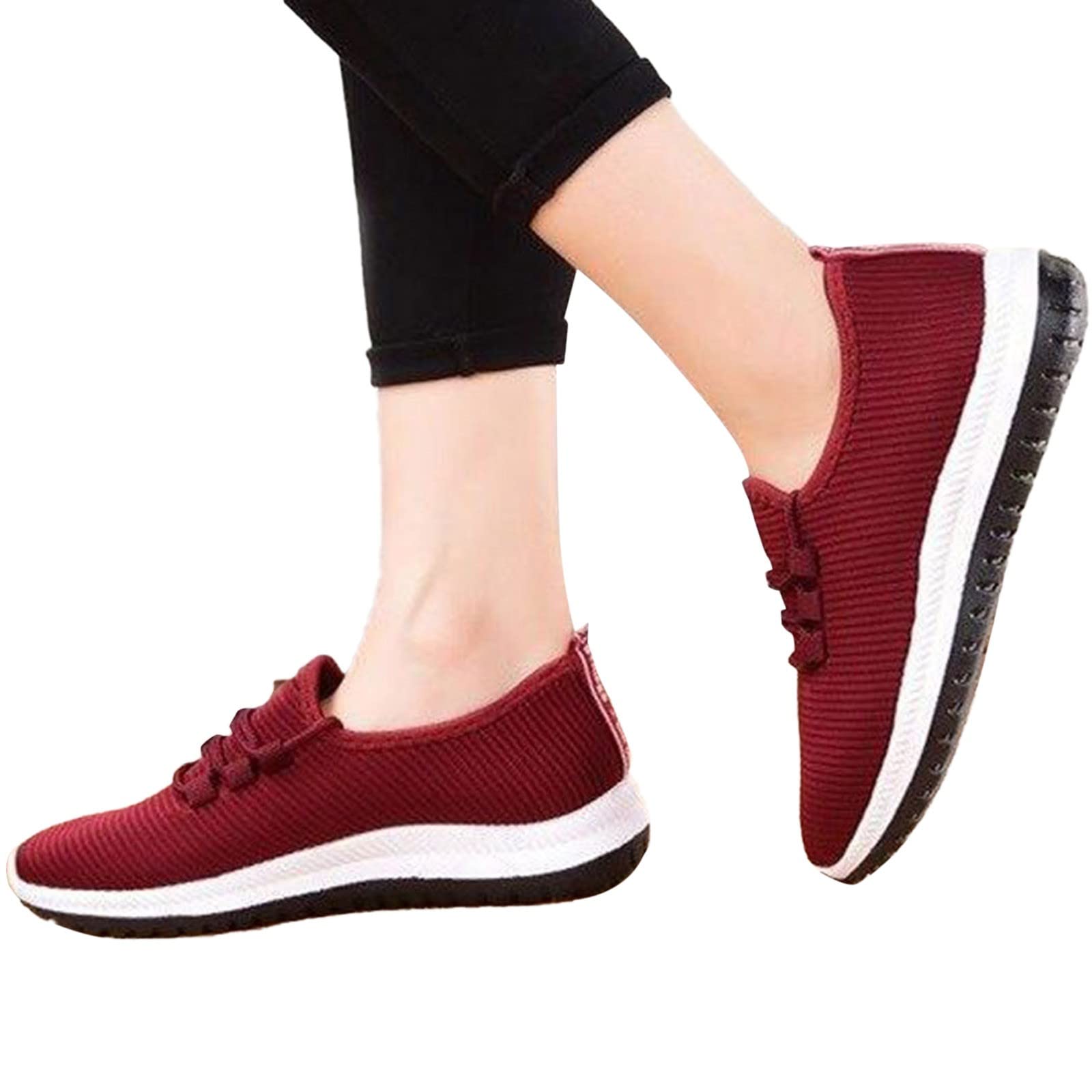 **Women's Lightweight White Hiking Shoes - Soft Comfortable Gym & Fitness Trainers for Trekking, Walking, Casual Wear - Perfect for Summer, Travel & Outdoor Adventures**