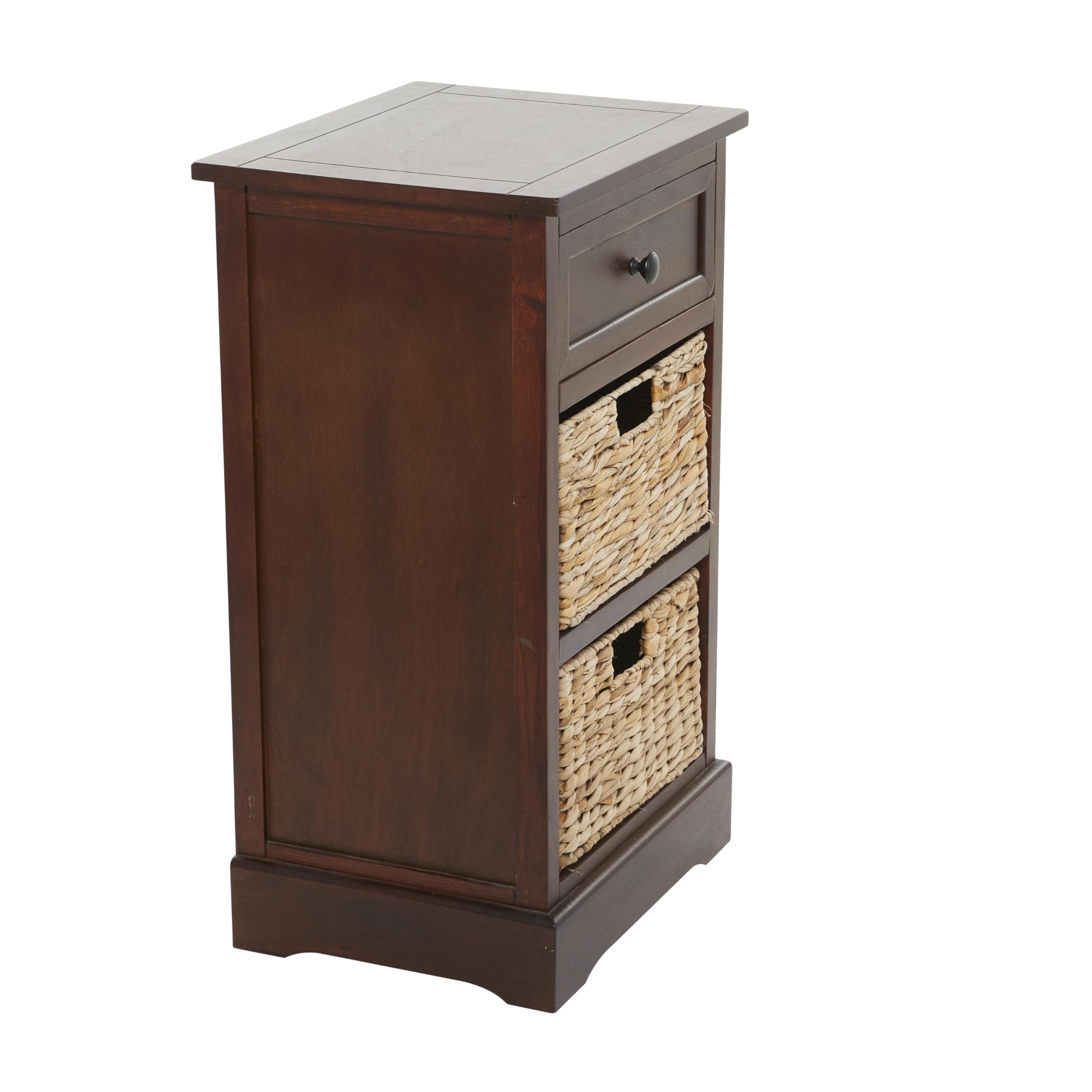 Deco 79 Wooden Storage Organizer with 2 Baskets & 1 Drawer - 16