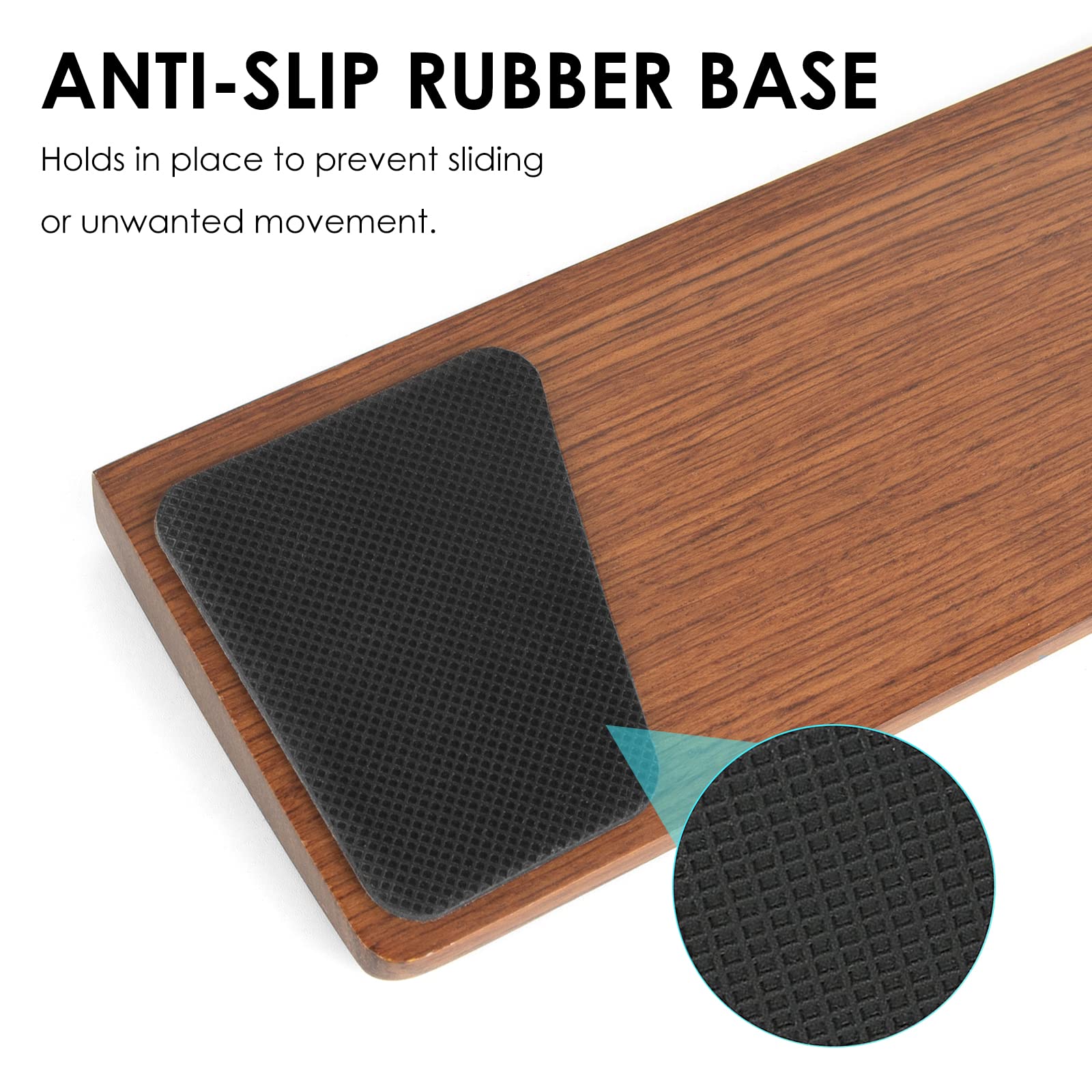Linkidea Rosewood Keyboard Wrist Rest - Ergonomic Palm Support for 61-Key 60% Compact Mechanical Gaming Keyboards - Comfortable Typing & Gaming Pad for Office, Computer & Laptop Use - Perfect for Long Work Sessions & Competitive Gaming