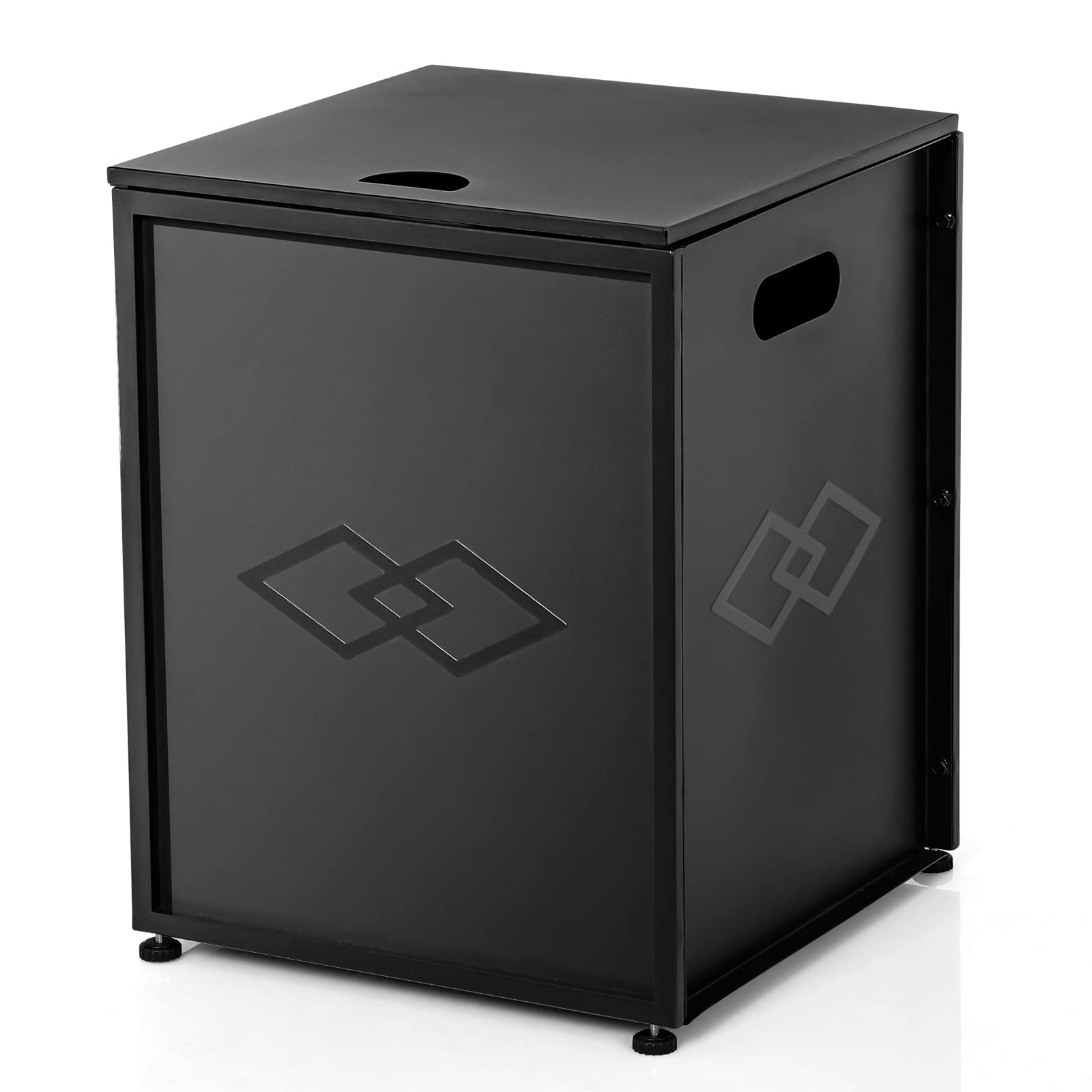 16-Inch Propane Tank Cover Table - Hideaway Side Table for 20 LB Gas Tank Storage | Durable Metal Holder for Fire Pits & Outdoor Heating | Perfect for Patio, Deck, and Backyard Gatherings