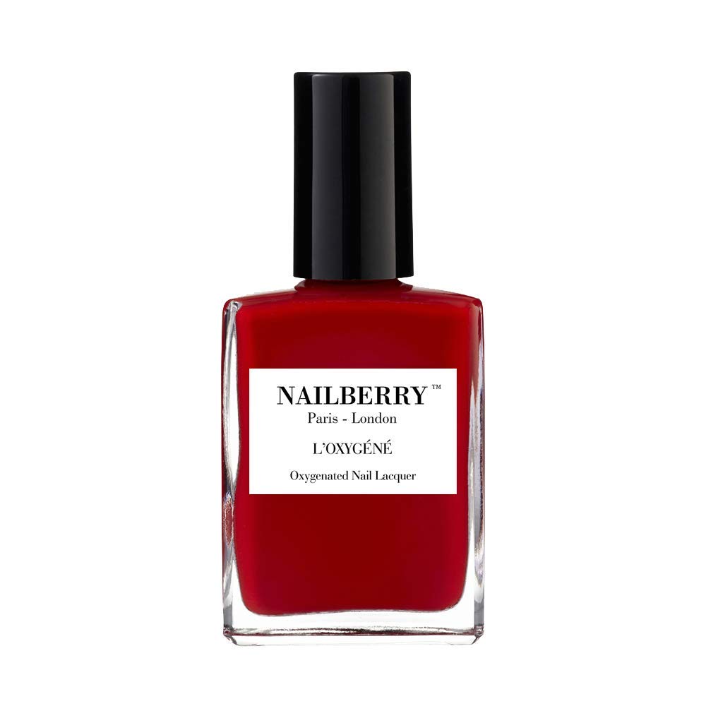 L'Oxygéné Oxygenated Nail Polish - Bright Red Opaque Vegan Nail Lacquer | 12-Free, Halal Certified, Cruelty & Gluten Free | UV Protection & Long-Lasting Wear | 15ml | Perfect for Manicures, Pedicures & Special Occasions