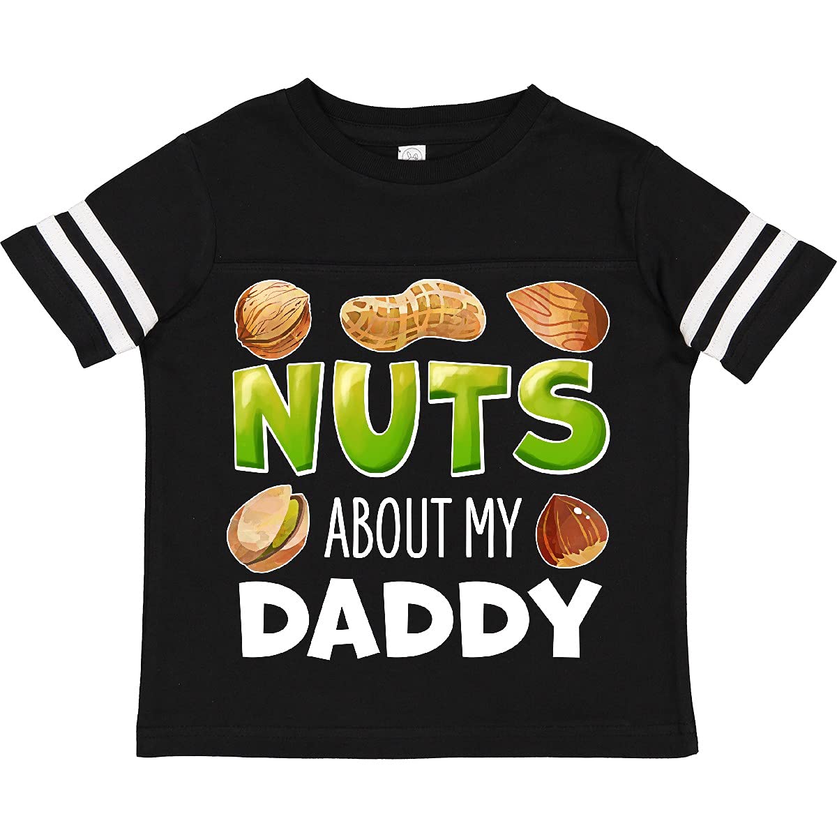 Inktastic Nuts About My Daddy Peanut Almond Pistachio Youth T-Shirt - Funny Cute Kids Tee for Father's Day, Birthday & Family Events