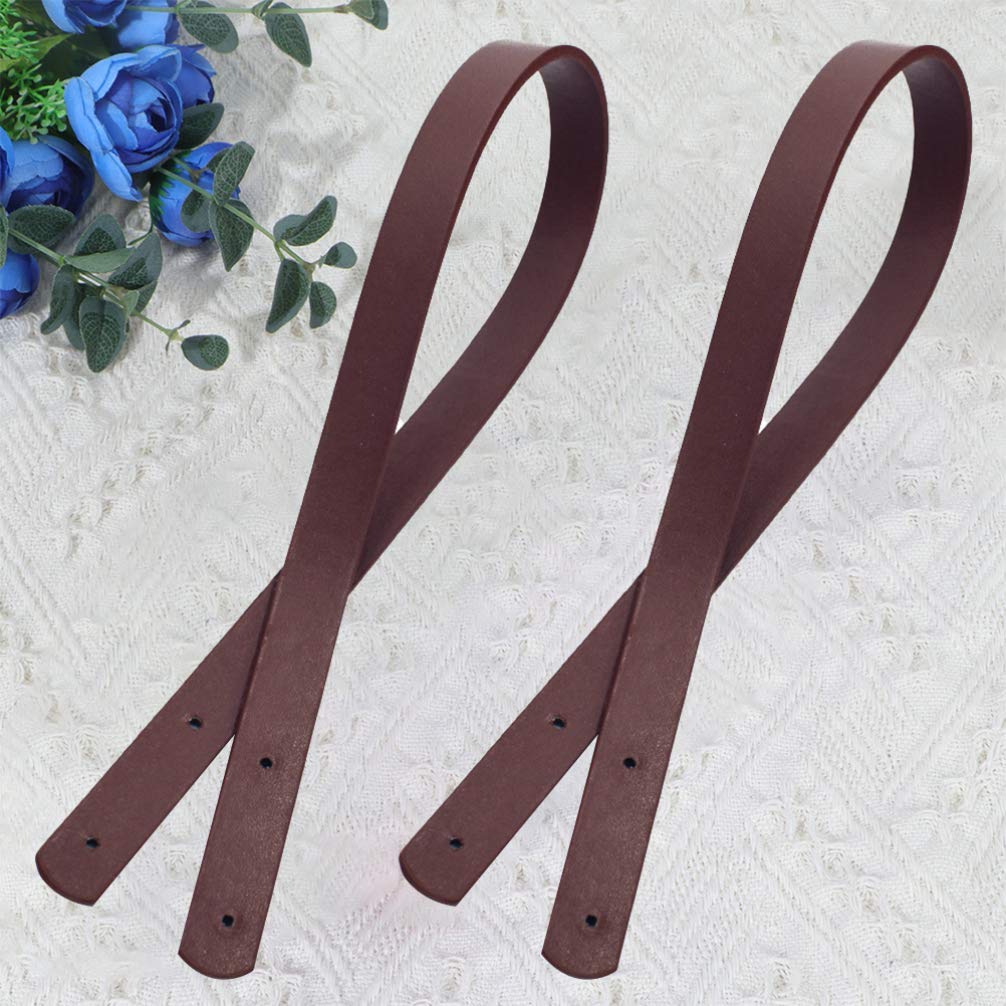 EXCEART 2PCS Leather Handbag Replacement Handles - 60CM Purse Strap for Handbags, Coin Bags & Wallets - Durable Shoulder Bag Accessories for Women's Fashion & DIY Repair Projects