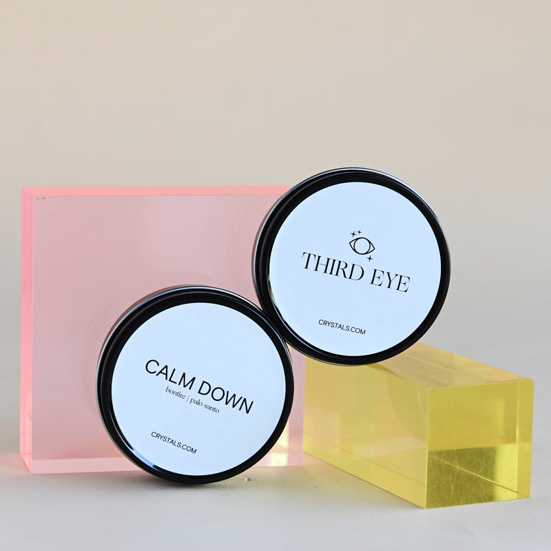 Calm Down Third Eye Candle Duo - Aromatherapy Soy Wax Candles for Meditation, Relaxation & Stress Relief - Perfect for Yoga, Spa & Home Decor