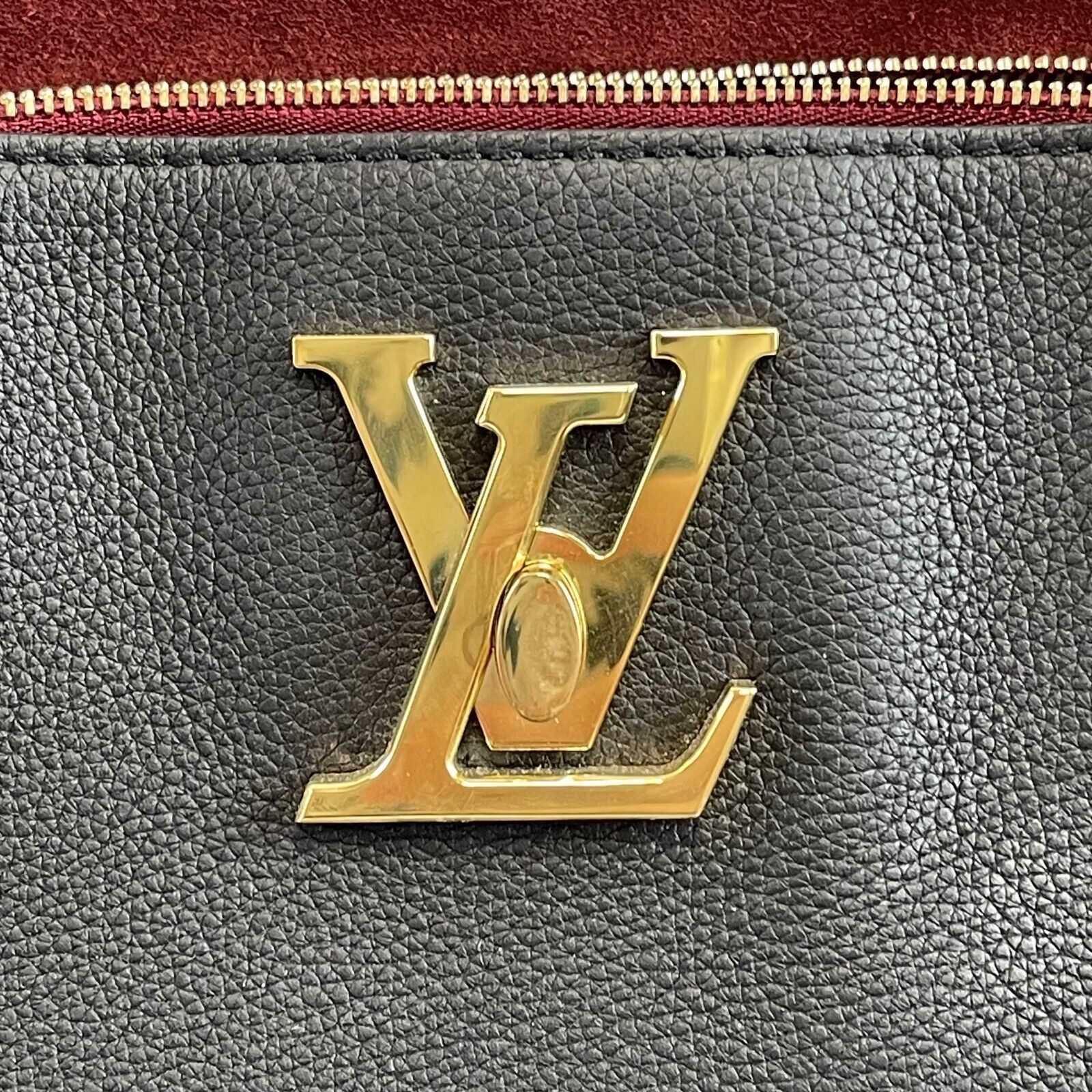 Louis Vuitton Lockme Go Black Leather Tote Bag - Luxury Designer Shoulder Bag for Women, Perfect for Work, Travel & Everyday Use