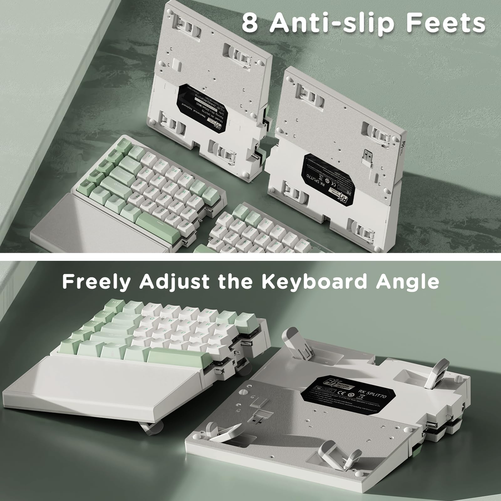 RK RKS70 Wireless Mechanical Keyboard - 75% RGB, Hot Swappable for Gaming & Office (Win/Mac)