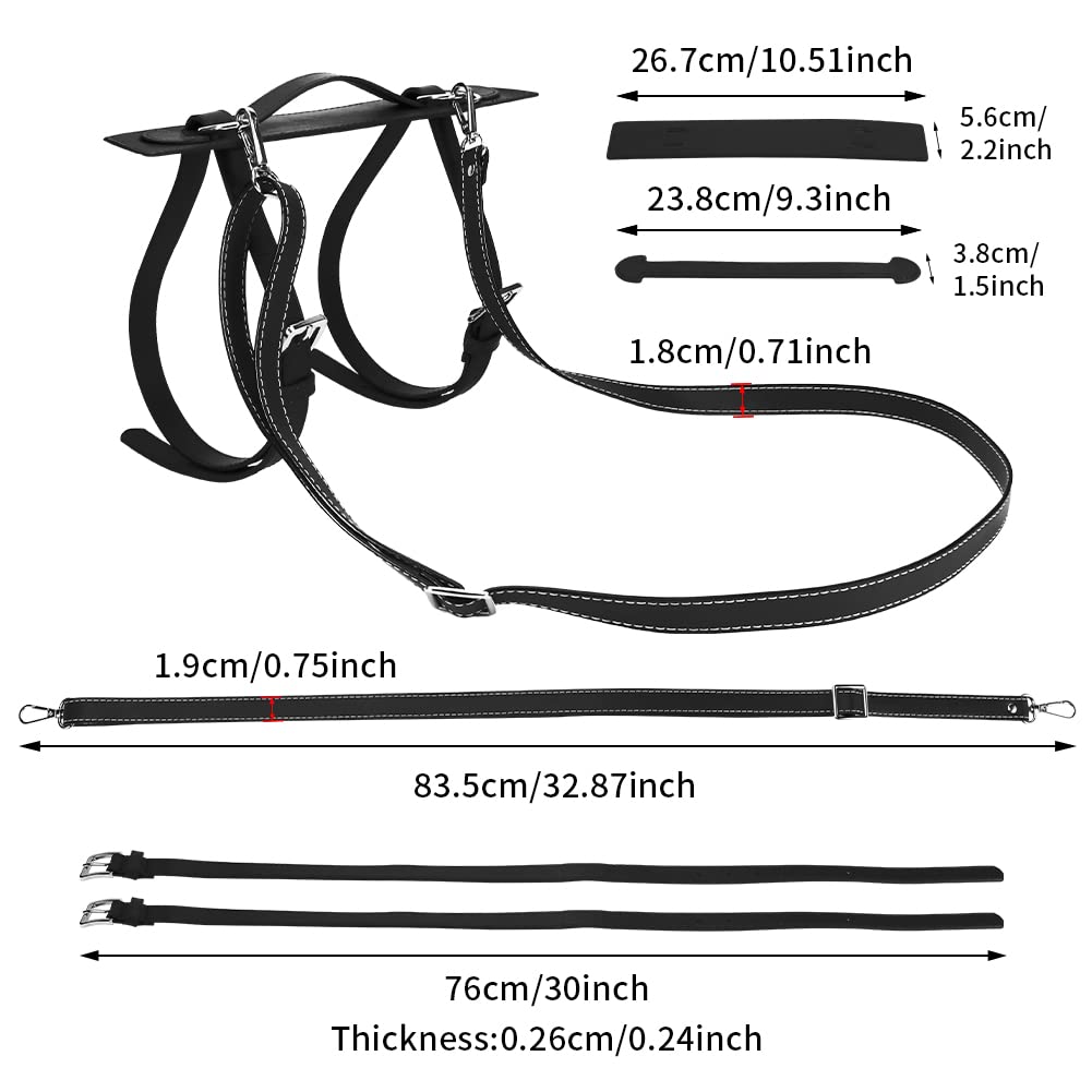 Premium PU Leather Blanket Strap - Adjustable Handle for Outdoor Picnic, Camping, Travel | Motorcycle Bedroll & Yoga Mat Carrier Sling - Perfect for Hiking, Beach Trips & Road Adventures