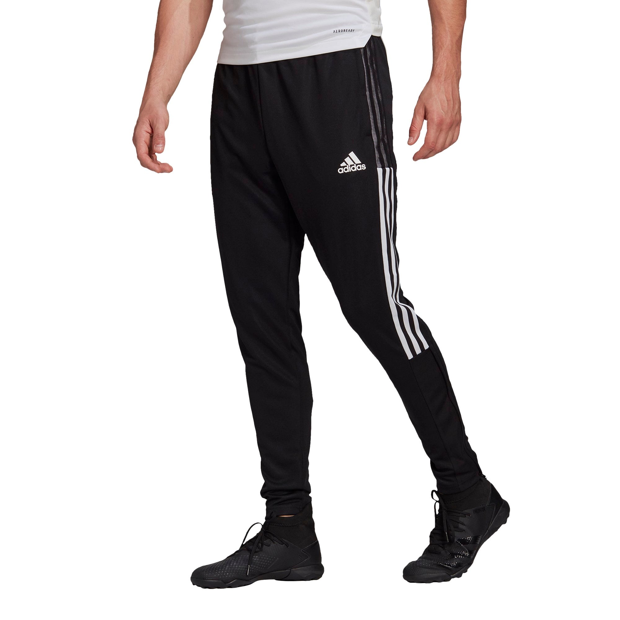 Adidas Youth Tiro 21 Training Track Pants for Boys & Girls - Black/White - Comfortable Soccer & Running Workout Pants for Sports & Gym