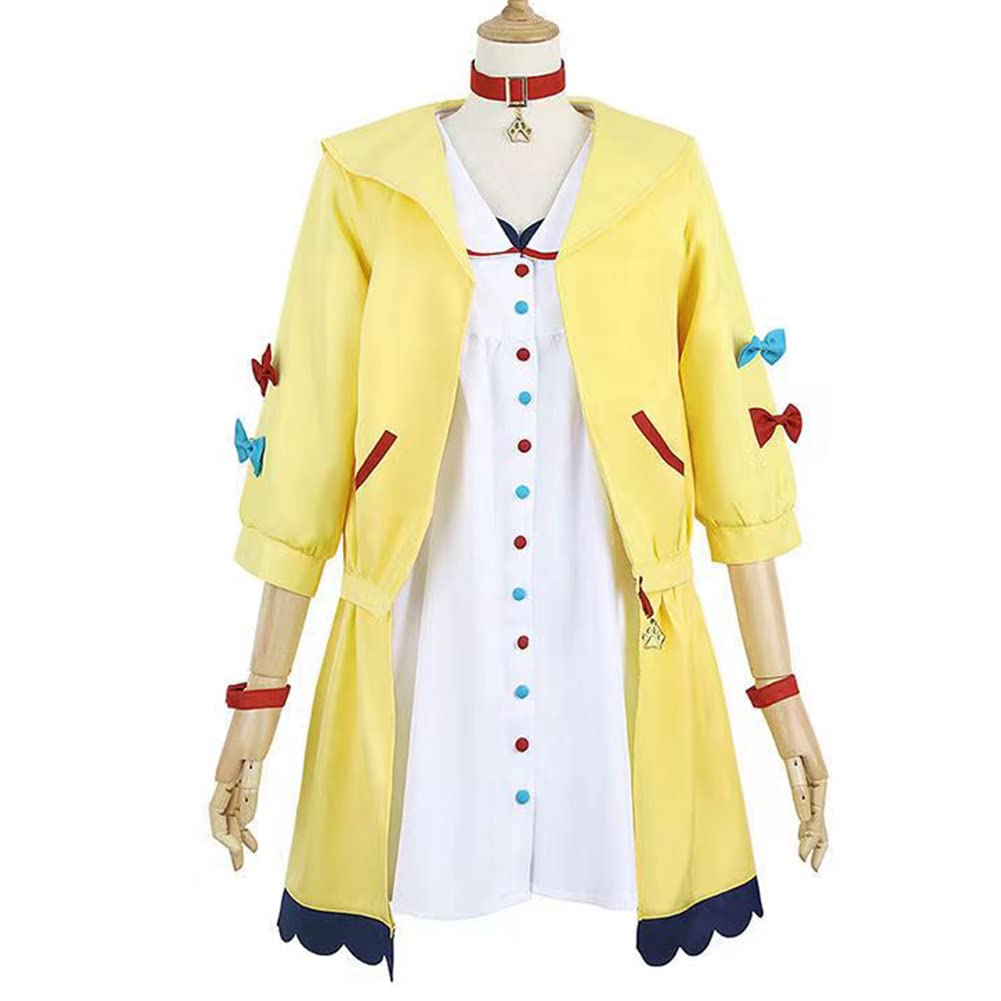 **Inugami Korone Cosplay Costume - Full Set VTuber Hololive Outfit Dress for Women, Cute Yellow Uniform for Halloween & Anime Conventions**