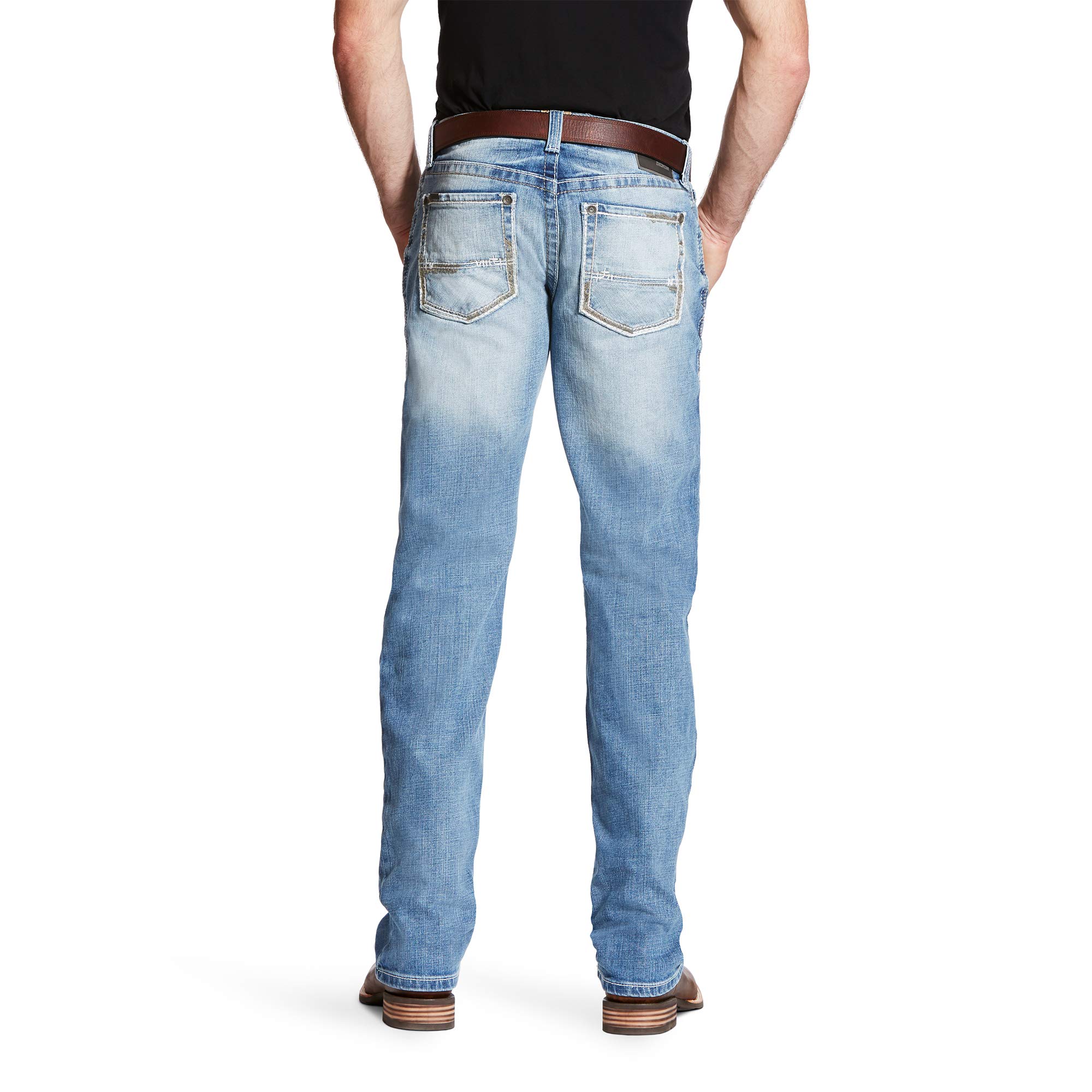 Ariat Men's M2 Relaxed Fit Stretch Boot Cut Jeans - Comfortable Western Denim Pants for Riding, Work & Casual Wear